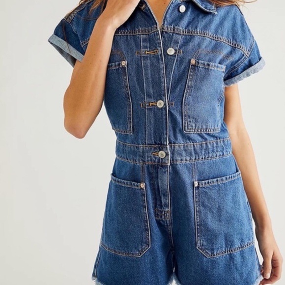 NWT We The Free denim romper - Picture 1 of 4